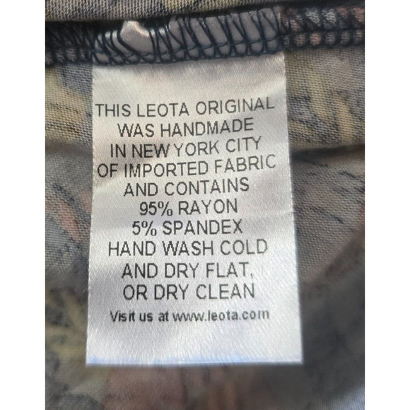 Leota Dress Women's M Multi-Color Geometric Wrap Knee Cap Sleeve Handmade NY - Picture 4 of 15